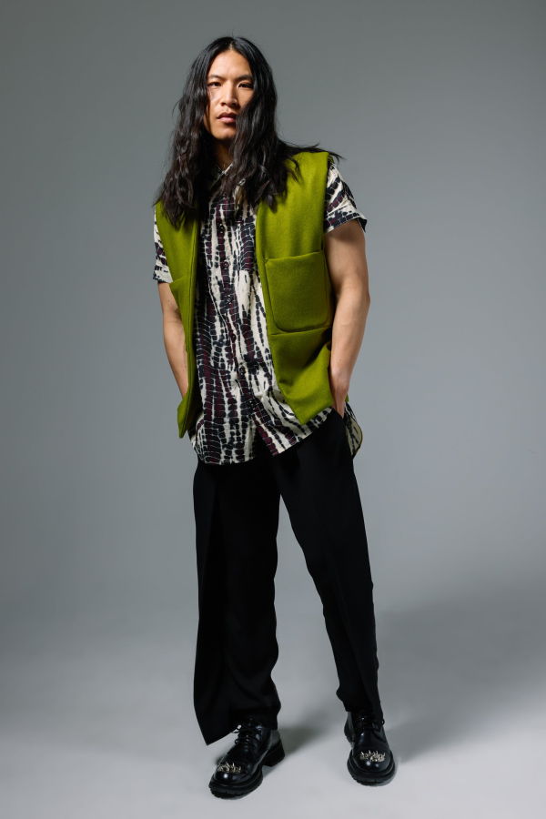 Shivajothi Crisscross Vest - Green