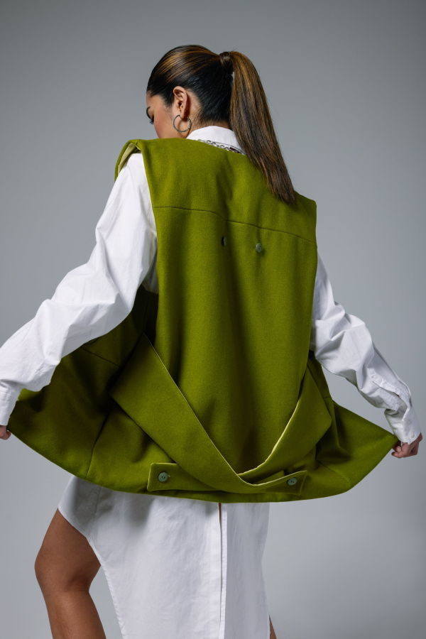 Shivajothi Crisscross Vest - Green