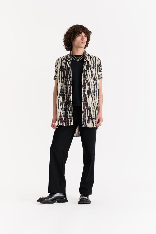 Shivajothi Oversized Jungle Print Dress Shirt