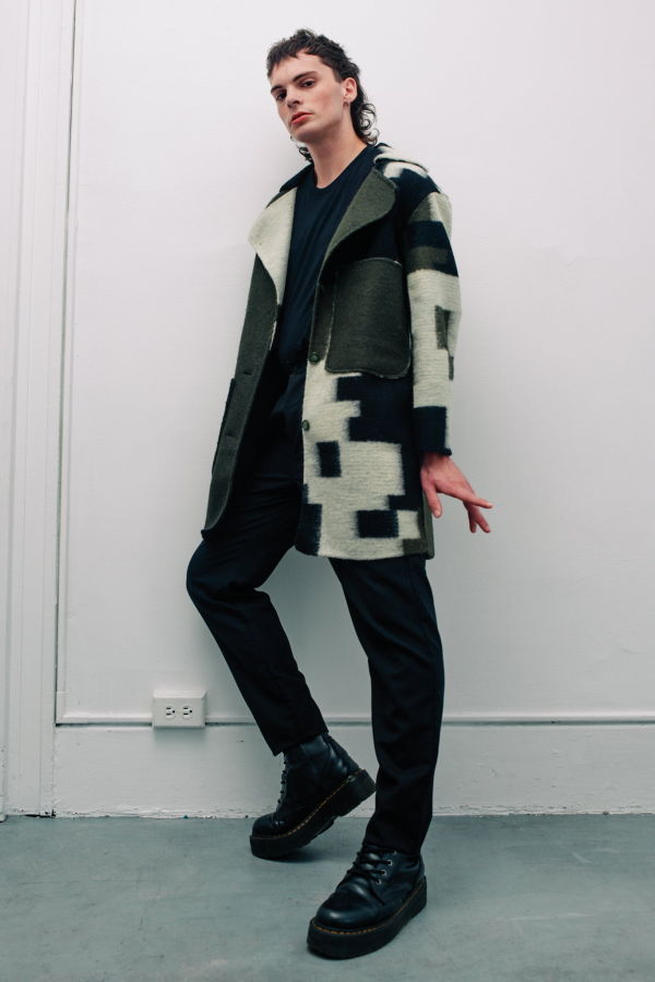 Shivajothi Pixelated Cameo Coat