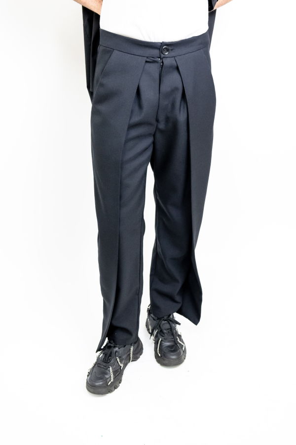 Shivajothi Solid Fold Pleated Pants