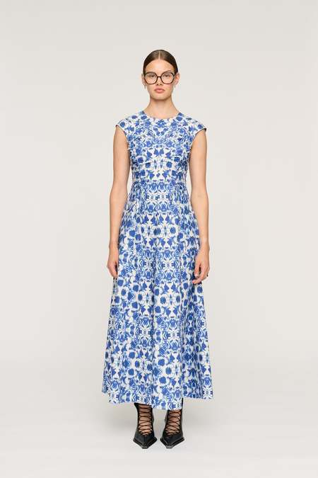 clea emilia jacquard midi dress Clea Emilia Dress in White Jacquard