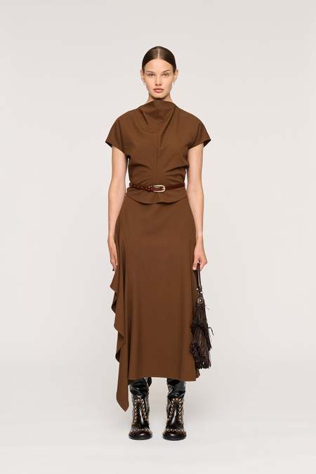 clea brown dress DRESSES