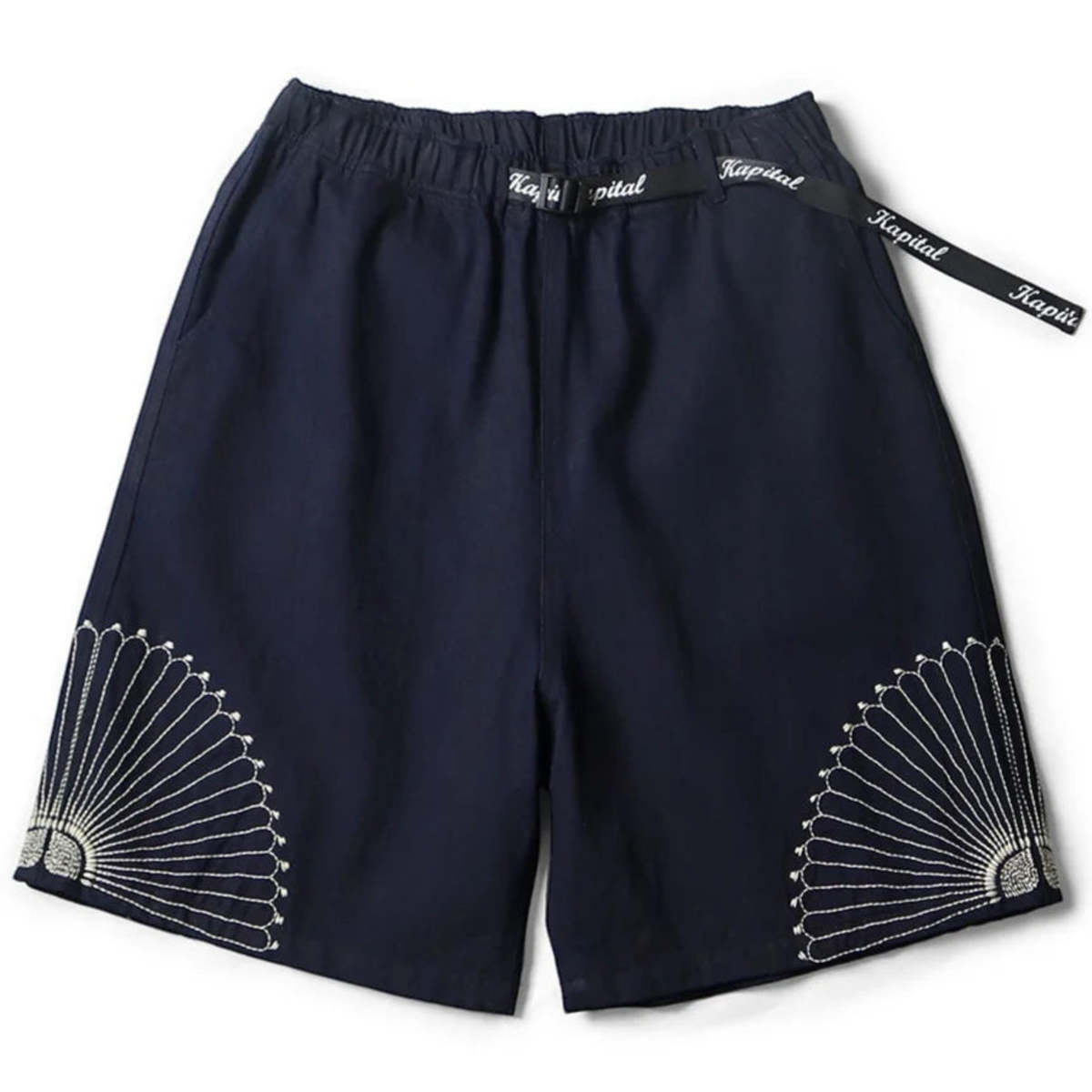 Kapital 10oz Denim Easy Short Pants (Furoshiki Embroidery) - Image 1 of 9