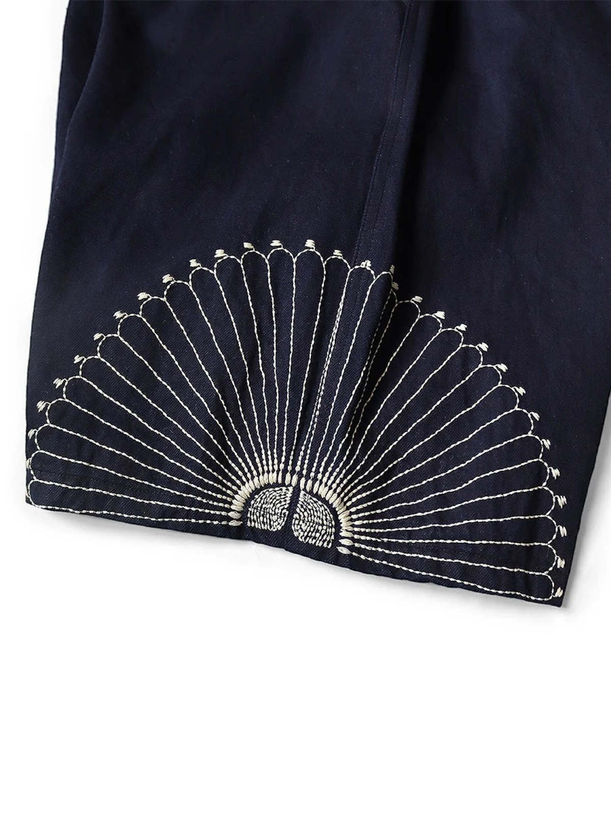 Kapital 10oz Denim Easy Short Pants (Furoshiki Embroidery) - Image 6 of 9