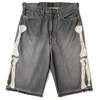 Kapital 14oz Black Denim 5P Shorts (Bone) - Thumbnail 1