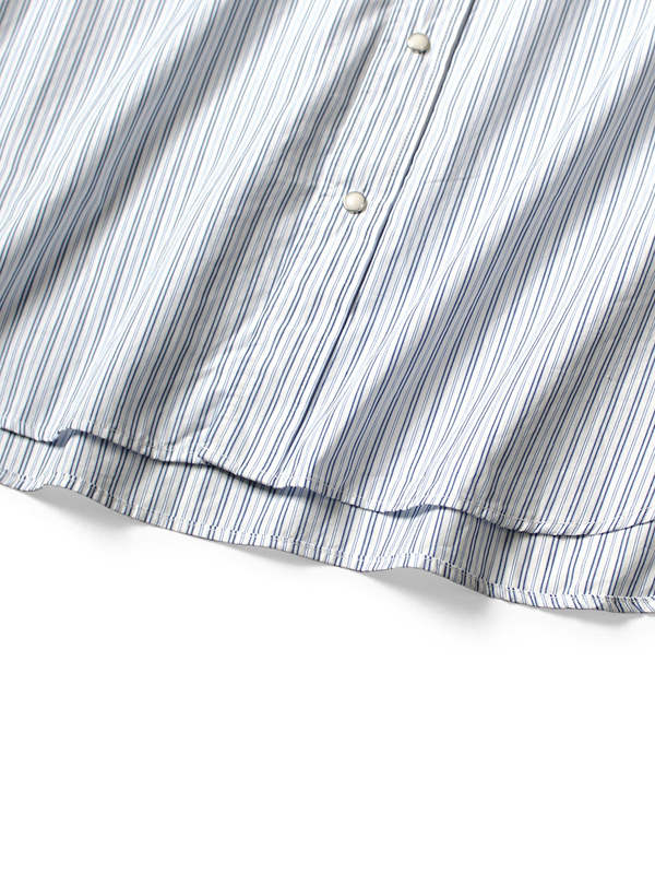 Kapital Cotton Stripe Fringed Husky Western Shirt - Big Border