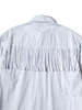 Kapital Cotton Stripe Fringed Husky Western Shirt - Big Border - Thumbnail 8