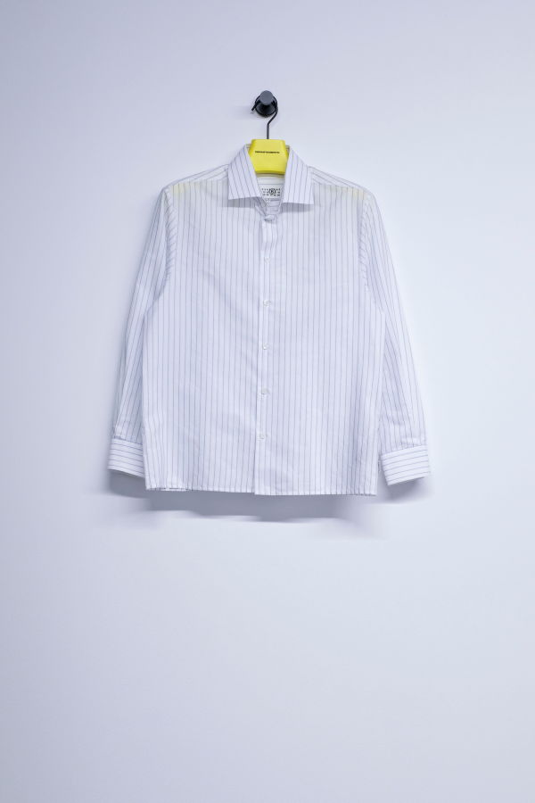 MM6 Maison Margiela Striped Cotton Button Up Long Sleeve Shirt
