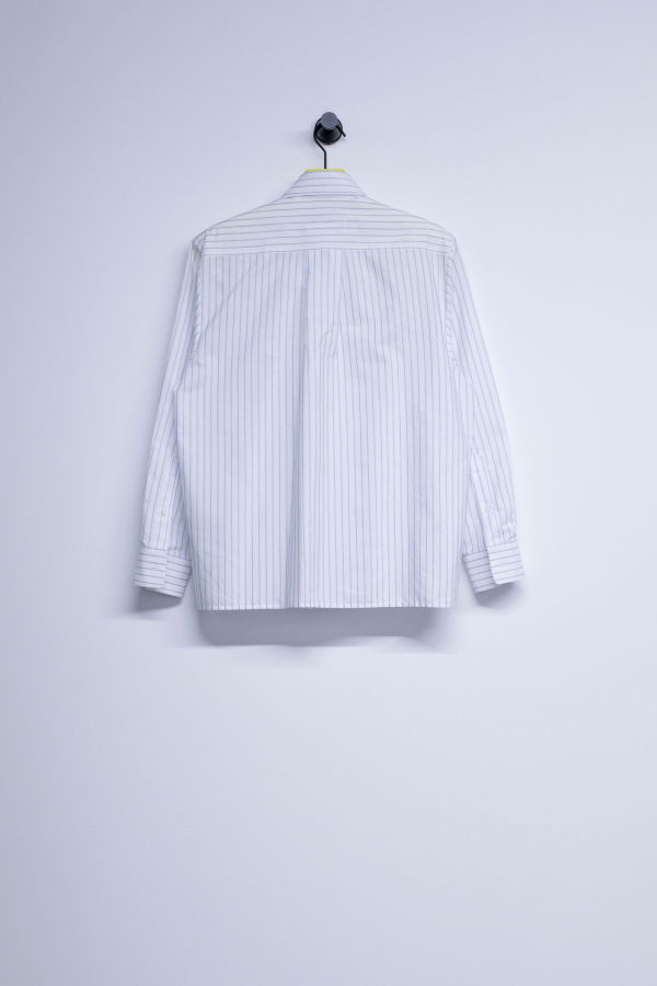 MM6 Maison Margiela Striped Cotton Button Up Long Sleeve Shirt