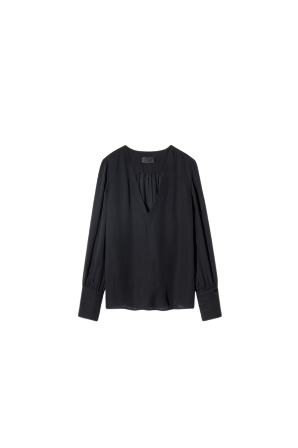 Nili Lotan Mariposa Blouse - Black