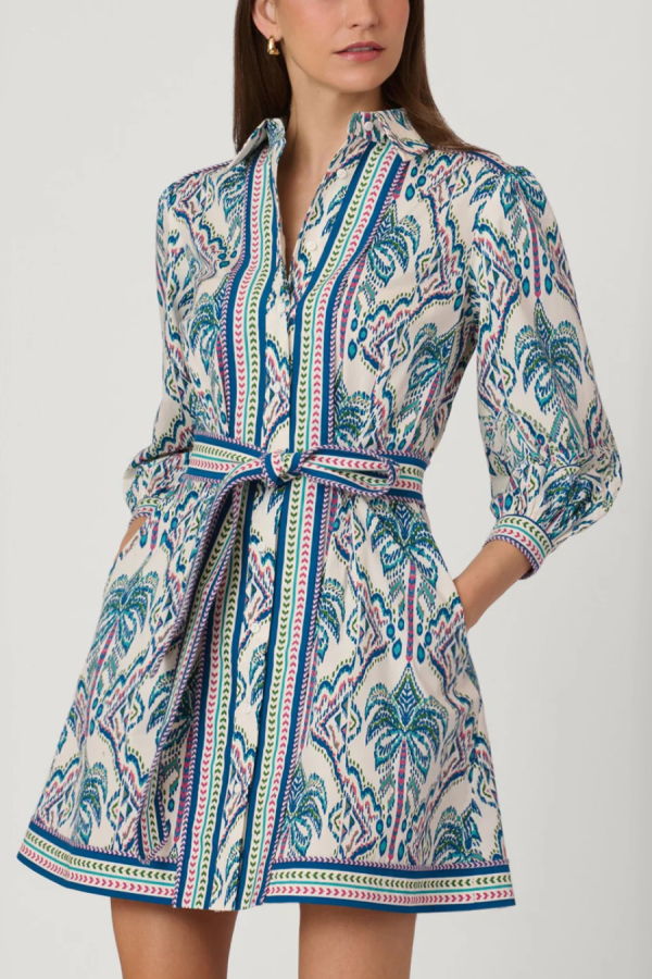 Shoshanna Vesey Dress - Ivory/Blue