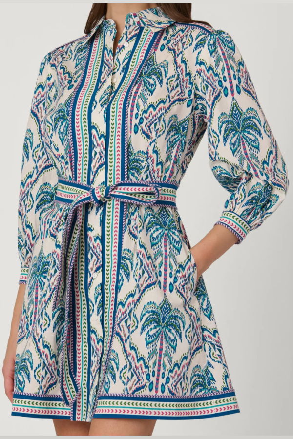 Shoshanna Vesey Dress - Ivory/Blue