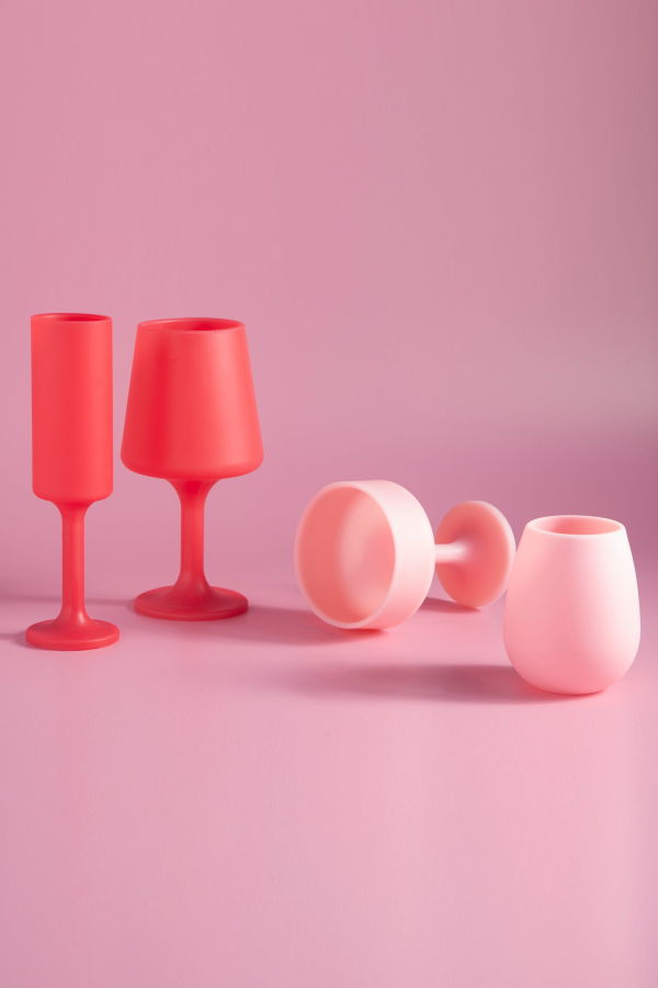 Porter Green Swepp Silicone Unbreakable Wine Glasses