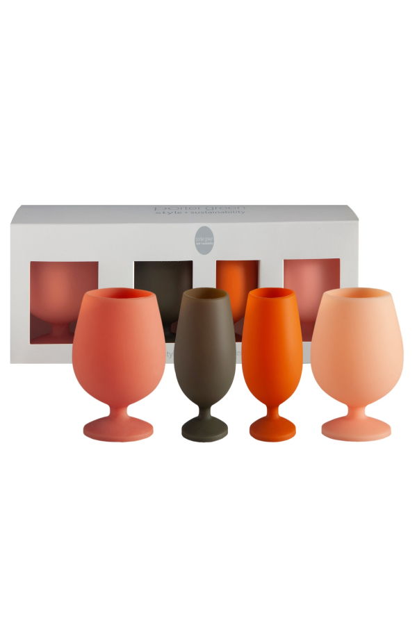 Porter Green Fall Stemm Silicone Unbreakable Wine Glasses
