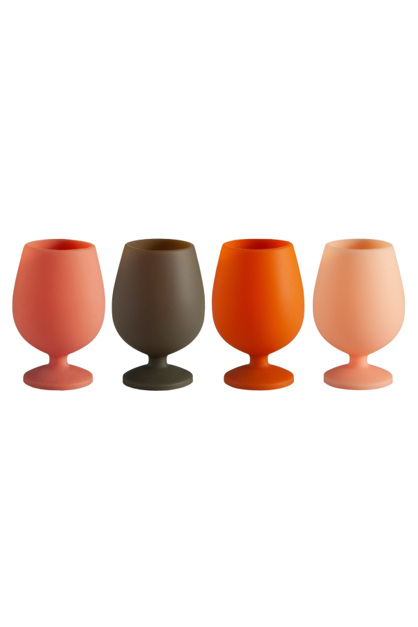 Porter Green Fall Stemm Silicone Unbreakable Wine Glasses