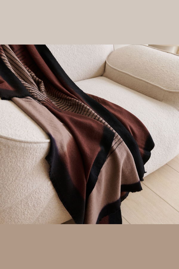 Variously Handwoven Myrtle Drift Merino Throw