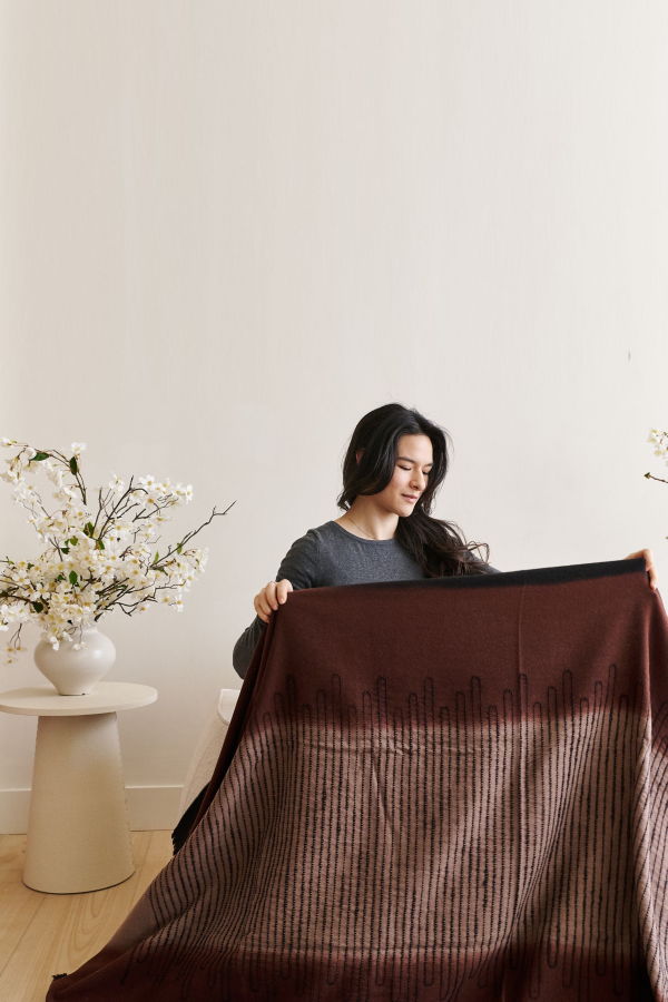 Variously Handwoven Myrtle Drift Merino Throw