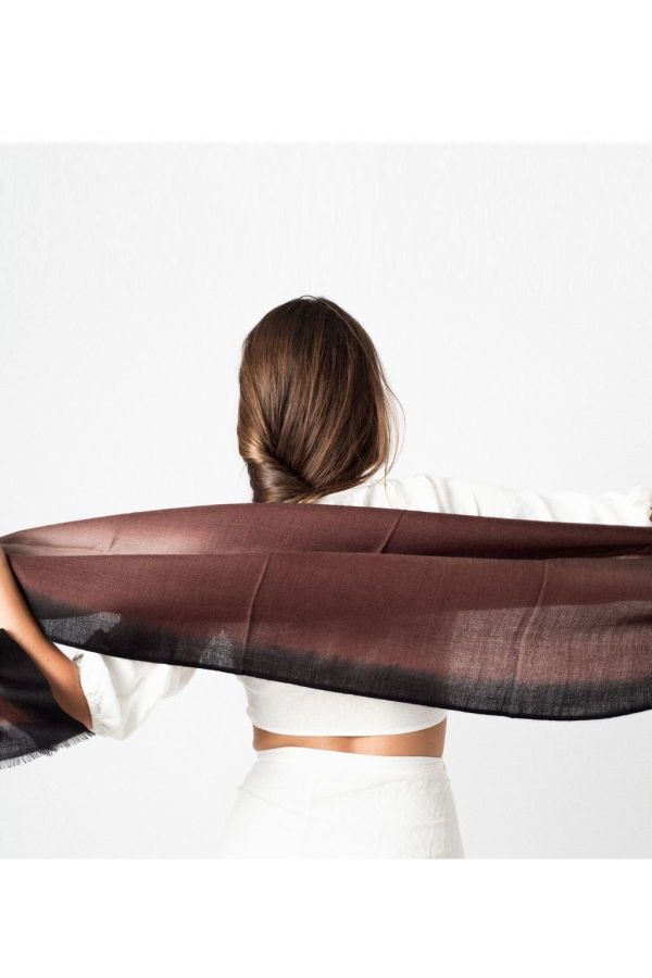 Variously Iris Cashmere Merino Handwoven Scarf