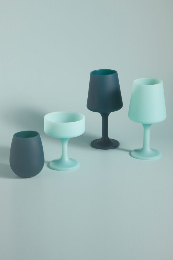 Porter Green Swepp Silicone Unbreakable Wine Glasses