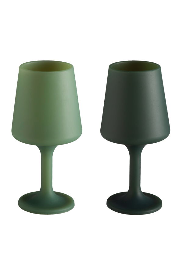 Porter Green Swepp Silicone Unbreakable Wine Glasses