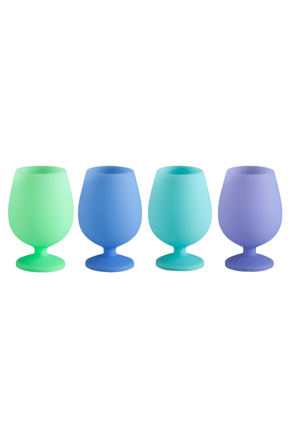 Porter Green Spring Stemm Silicone Unbreakable Wine Glasses