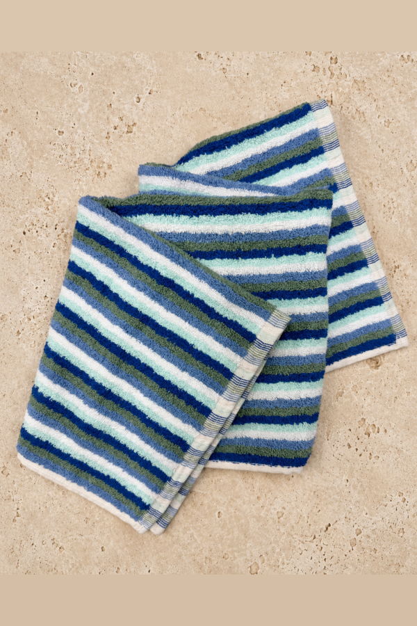 Olive and Loom Striped Marseille Hand Towel