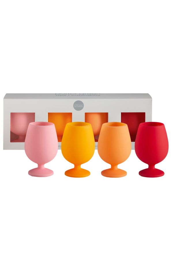 Porter Green Summer Stemm Silicone Unbreakable Wine Glasses