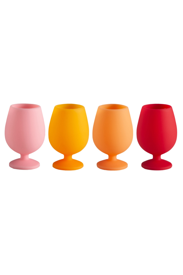 Porter Green Summer Stemm Silicone Unbreakable Wine Glasses