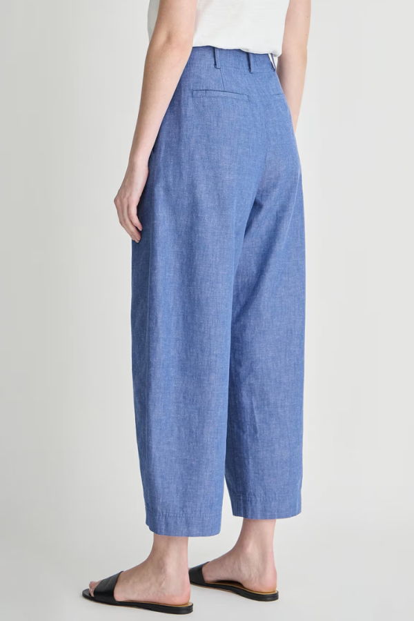 Apiece Apart Bari Crop Trouser - Chambray