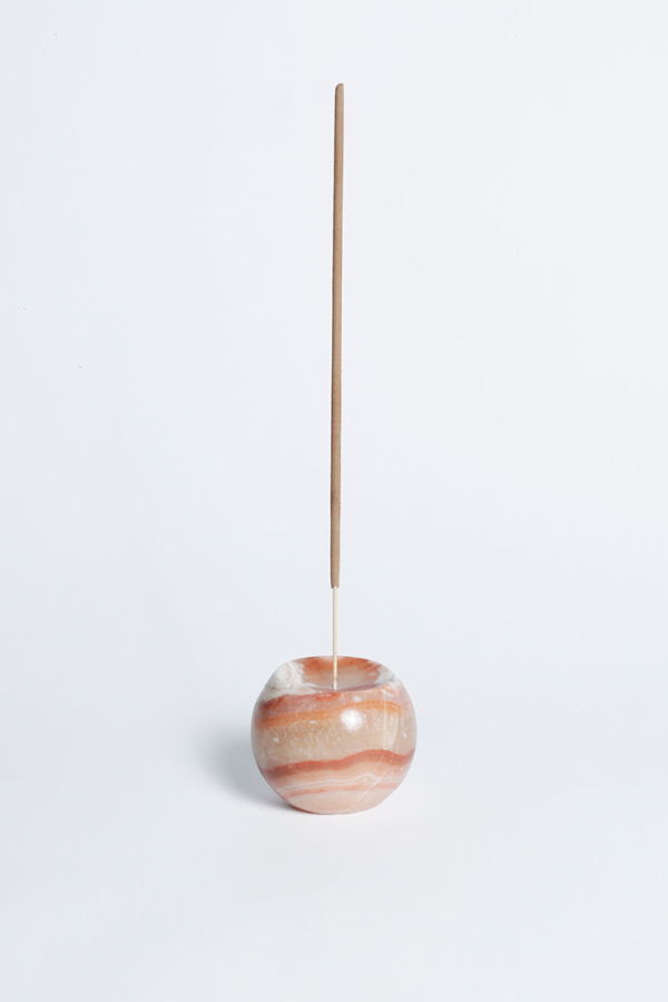 Gemstone Sphere Incense Holder - Onyx Crema