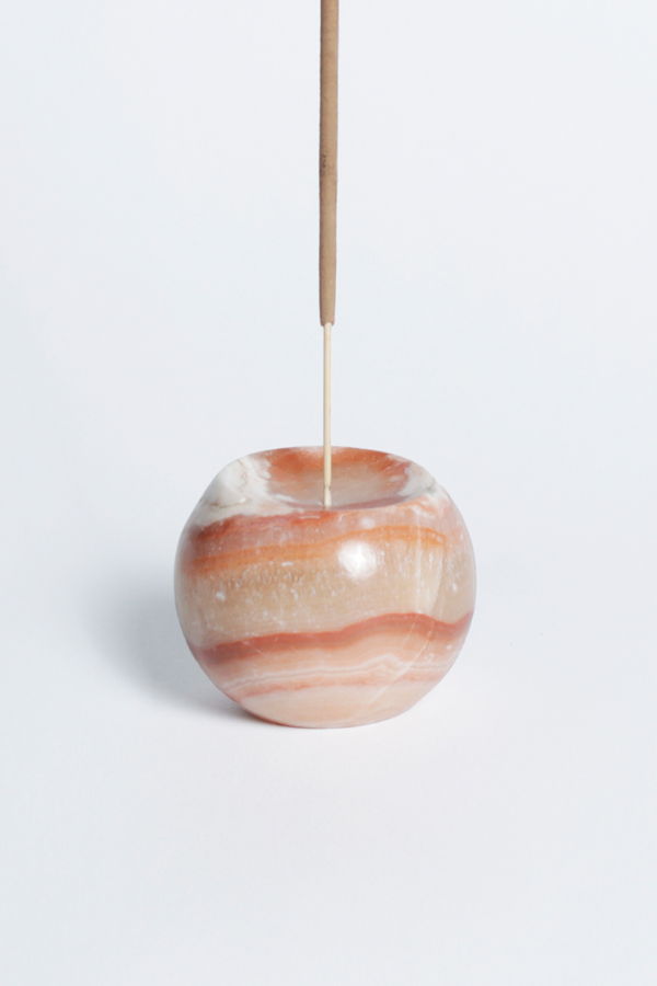 Gemstone Sphere Incense Holder - Onyx Crema