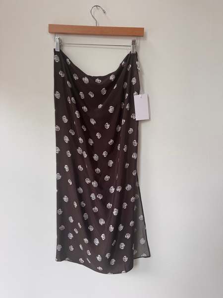 hendrix dress in brown dots maude club MAUDE CLUB Hendrix Dress