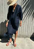 Two Grid Caftan Dress - Thumbnail 2