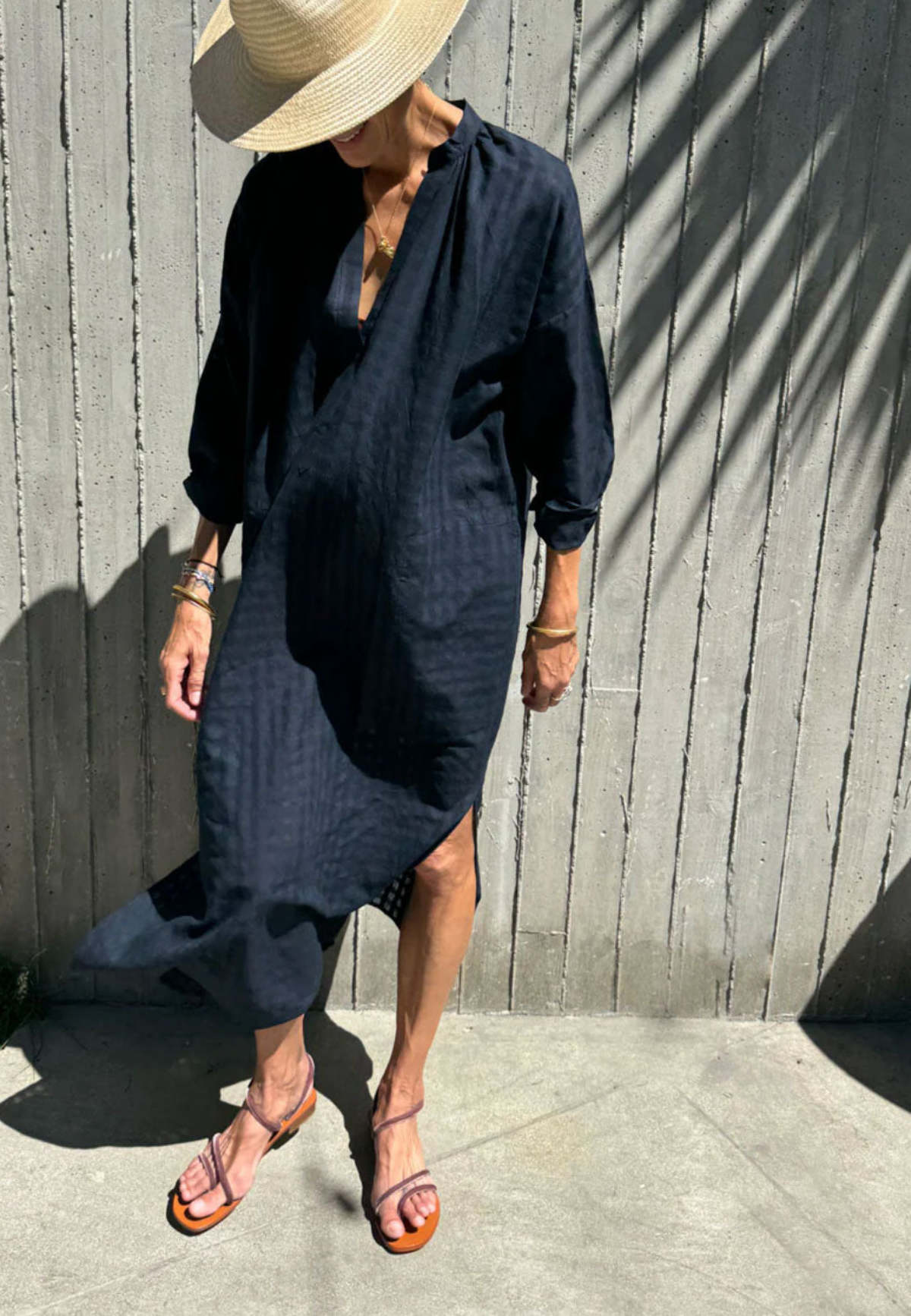 Two Grid Caftan Dress - Image 2 of 4