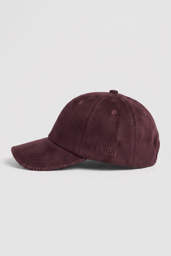 KROST Faux Suede Blanket Stitch Cap