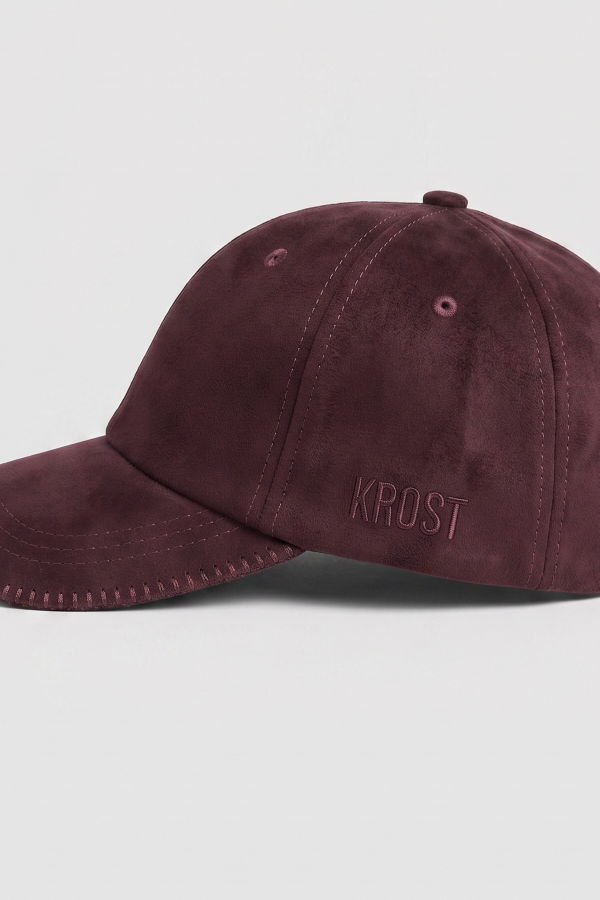 KROST Faux Suede Blanket Stitch Cap