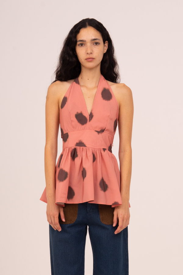 Carmen Says Bliss Polka Dot Halter Top