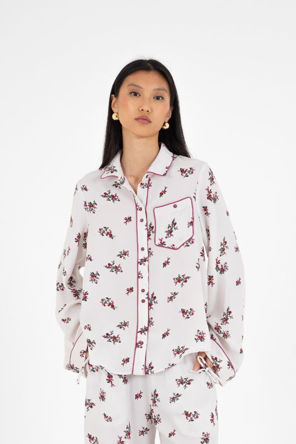 Carmensays Bloom Flower Print Shirt