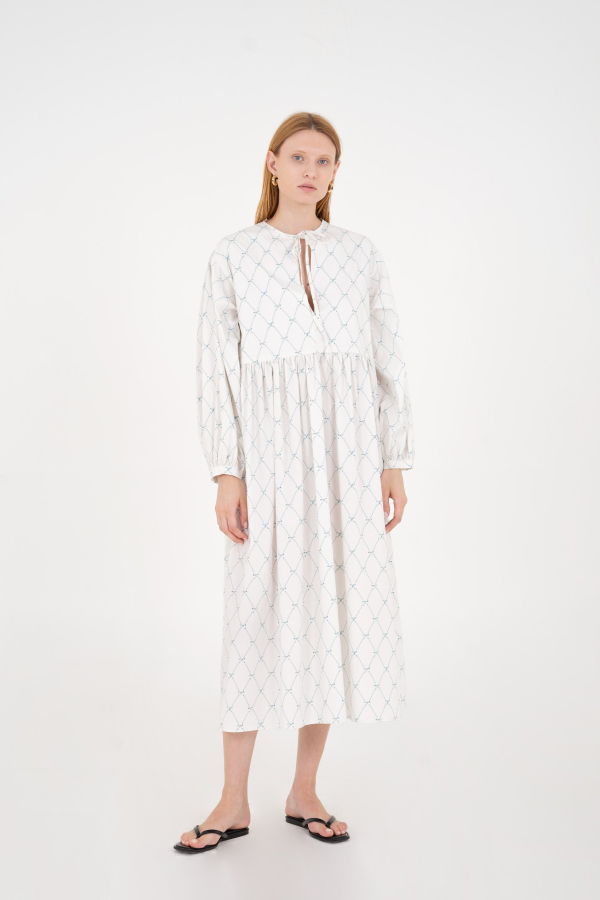 Carmensays Cityscape Bow-Printed Dress