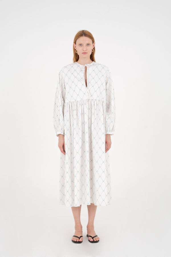 Carmensays Cityscape Bow-Printed Dress