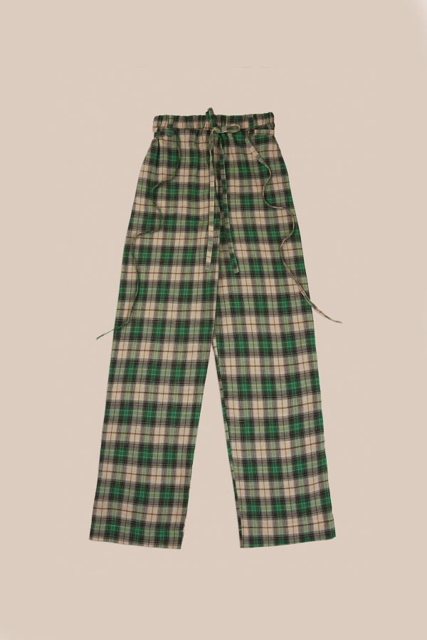 Carmensays Clover Pants - Green Plaid