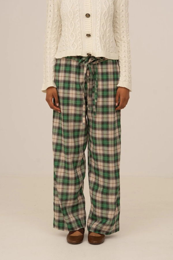 Carmensays Clover Pants - Green Plaid