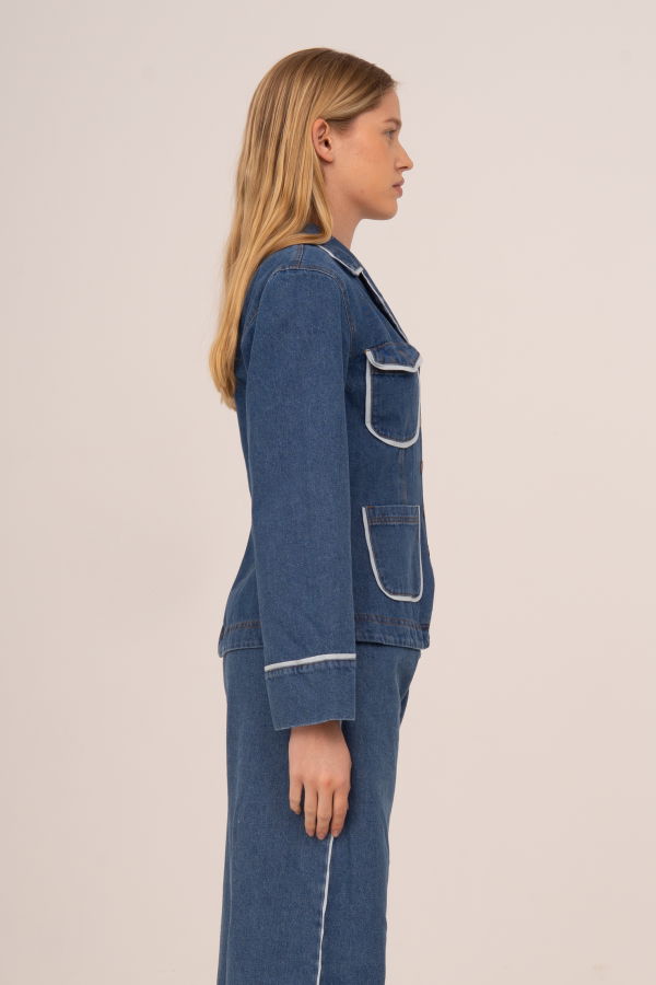 Carmensays Flash Denim Fitted Jacket