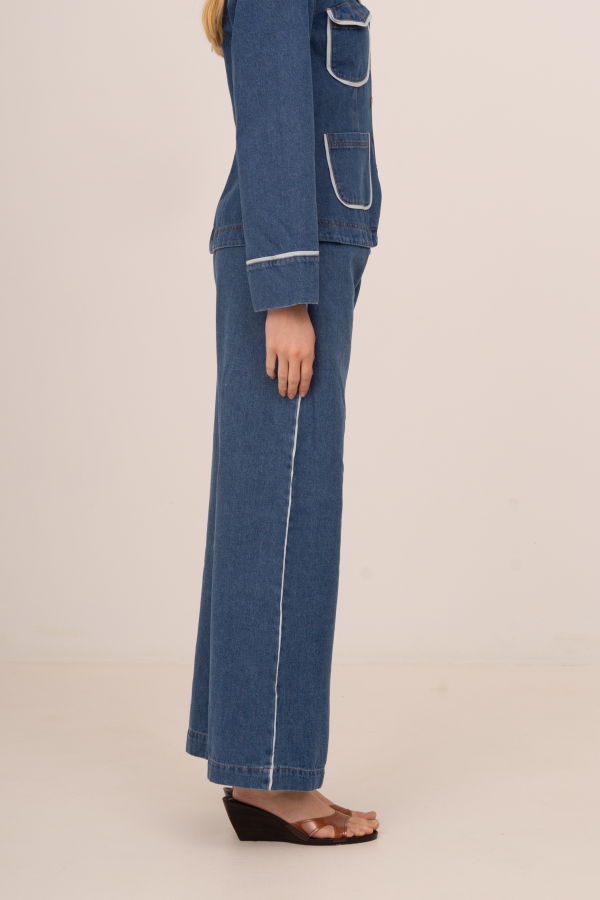 Carmensays Flash Denim Wide Leg Pants