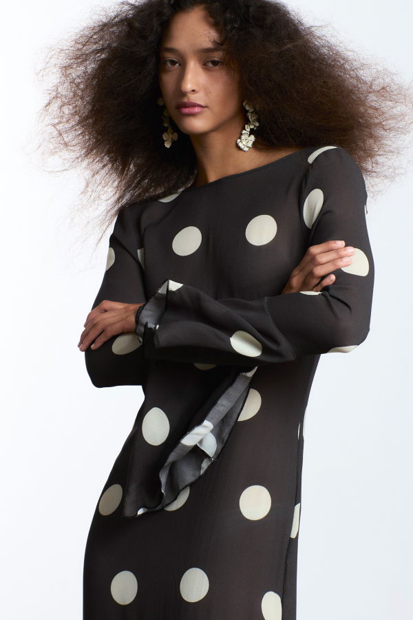 Carmensays Jester Polka Dot Dress - Black/White Polka Dot