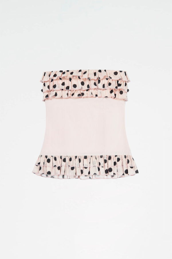 Carmen Says Noctis Polka Dot Print Top