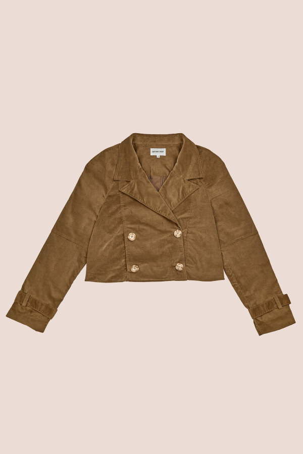 Carmensays Pace Velvet Jacket - Khaki