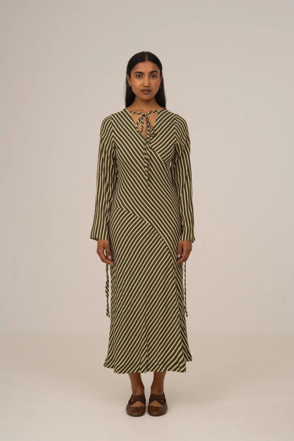Carmensays Pebble Striped Midi Dress