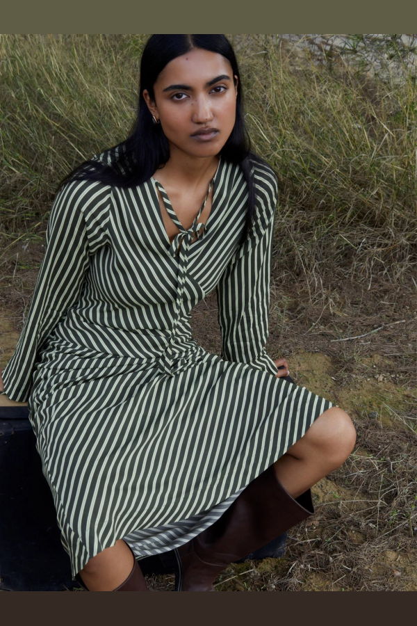 Carmensays Pebble Striped Midi Dress